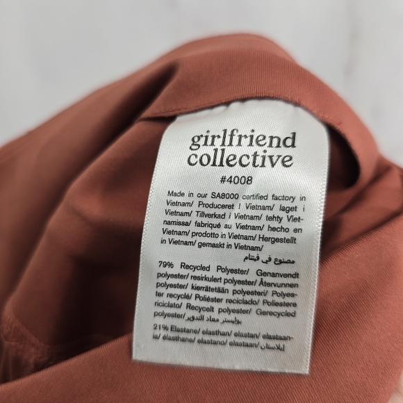 Girlfriend Collective Leggings Womens Medium Terracotta Clay Antler Crop 7/8 - Picture 10 of 11